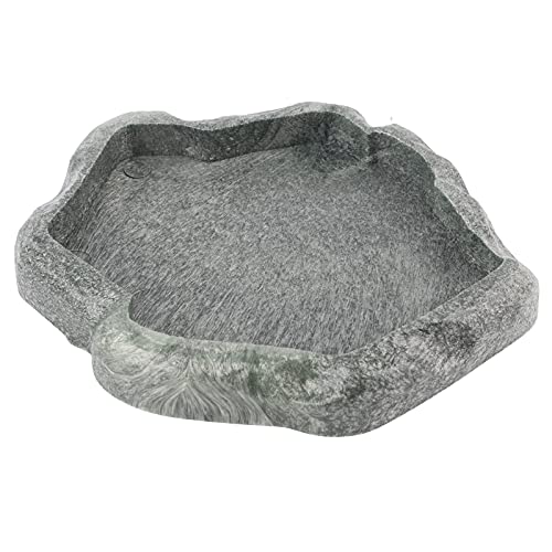 ANGGREK Incubation suppliespet Dish for Lizards Reptile Bowl Large Russian Tortoise Water Turtle Food Dishes Bearded Dragon Feeding Medium Snake Shallow Plastic Small Bath 21 by 14 cm (S) - size: Small