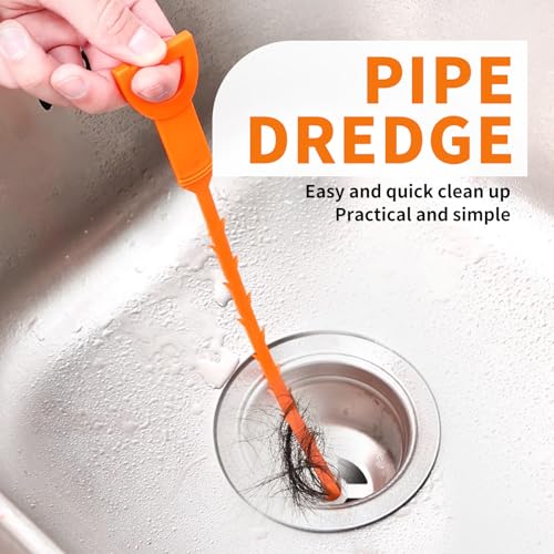 Drain Snake Drain Clog Remover Tool 4 Pack 20 Inch Flexible Hair Removal for Sink Shower Tub and Toilet with Grip Handle Easy Use Kitchen Bathroom Pipe Cleaner- AsonTao - color: Drain clog remover 4Pcs
