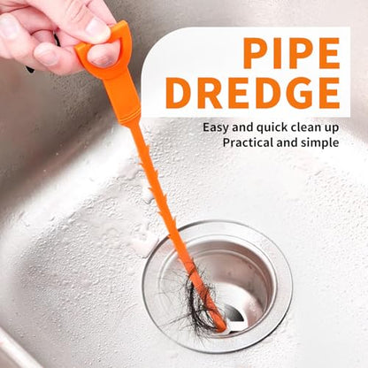 Drain Snake Clog Remover - 6Pack 20 Inch Flexible Hair Removal Tool for Sink Shower Tub Toilet, Cleaner with Grip Handle Easy Use Kitchen and Bathroom Opener- AsonTao - color: Drain clog remover 6Pcs