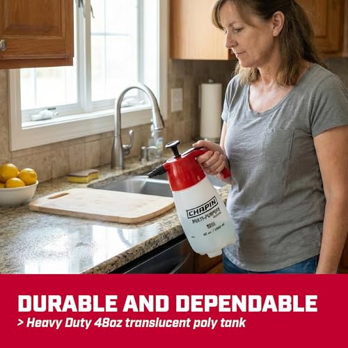 Chapin 48oz Pump Sprayer, Anti-Clog for Reliable Coverage, 2 Pack | Comfortable handheld design; thumb shut-off reduces fatigue during lawn, garden and household spraying tasks - size: 48 ounces (Pack of 2)