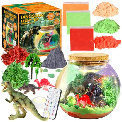 Dinosaur Activities Toys-Dinosaur Terrarium Craft Kits for Boys-Birthday Gifts for Kids Age 4 5 6 7 8 Years Old - style: Dinosaur