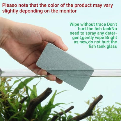 4-Pack Fish Tank Cleaning Tools - Double Sided Aquarium Sponge Brush - Glass Aquarium Scrubber Sponge - Surface Buildew Remover for Fish Tank - Non-Scratch EVA Pad