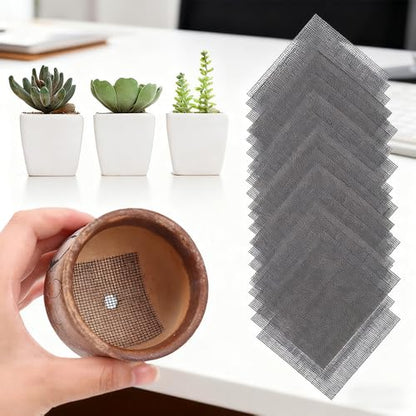 50Pcs 10×10cm Flower Pot Drainage Mesh Pad Anti-Corrosion Garden Plant Mat
