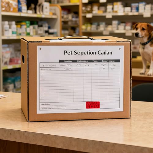 1000 Pcs Animal in Heat Veterinary Vinyl Labels 1x 2 Inch Medication Instruction File Folder Stickers for Pet Care Breeders Hospital Clinic Shelters Funny Party Rave
