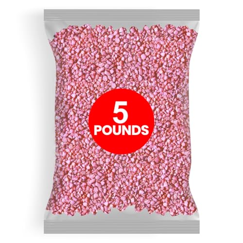 Hygloss Craft Rocks Mini Stones for Art Projects-Bag O' Gravel, Neon Pink, 5 lb - color: Neon Pink, size: 5 lb, style: Gravel