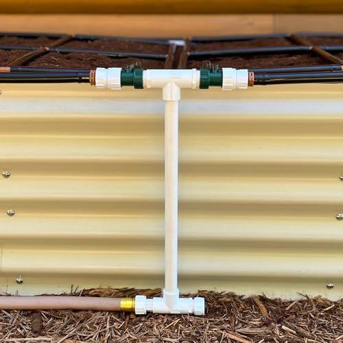 Garden Grid Manifold - 17" Tall, Double Style | Link All of Your Garden Grids So They Water Together | Ideal for Side-By-Side Garden Grid Connections - size: 17", style: Double