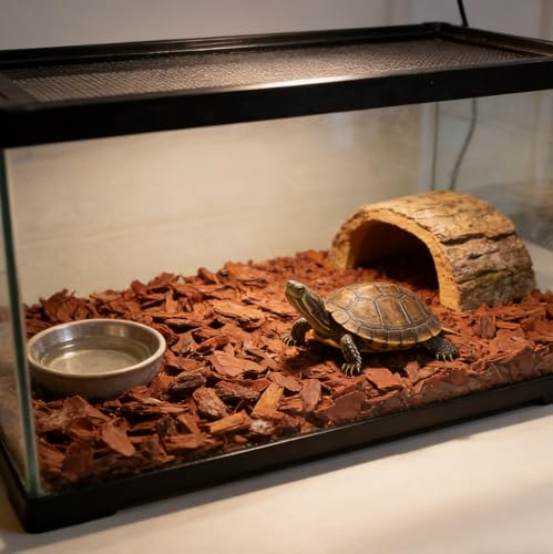 Levemolo Reptile Bark Bedding Natural Tree Bark Chips for Terrarium Decorations Gecko Substrate and Lizard Tank Decor 0.5 Kg Bag 2.36 X 1.18 X 0.39 in
