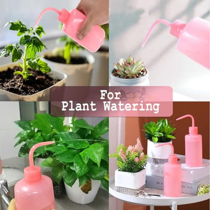 Wash Bottles - 3pcs Pink Squeeze Bottles 8oz tattoo bottles 250ml Narrow Mouth Squirt Bottles with Scale Labels Spray Bottles for Tattoo Medical Lab Succulent Watering Lash Extension Supplies - size: 3pcs 250ml pink