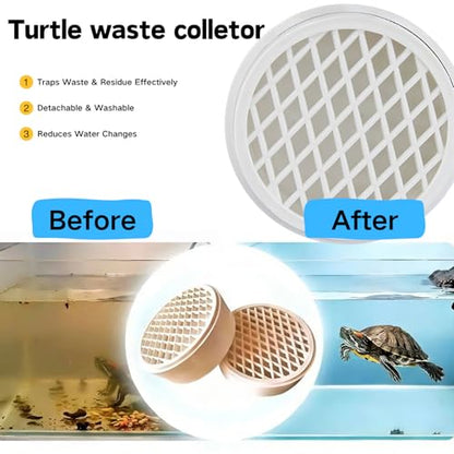 Turtle Tank Poop Collector, Easy-Clean Aquarium Waste Collector, Reusable Debris Cleaning Tool Plastic Aquarium Maintenance Tool (Large) - size: Large