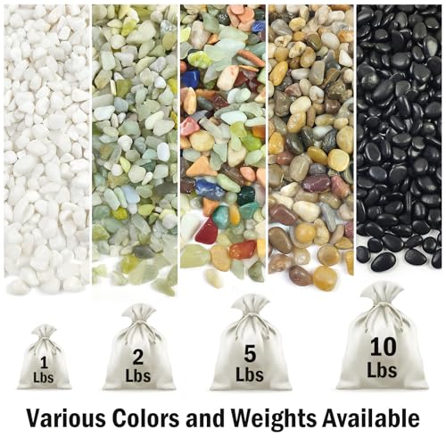 FANTIAN Jade Pebbles for Indoor Plants,1/4 Inch (3-6 MM) Polished Green Pea Gravel Small Rocks for Plants, Succulents, Cactus, Vases, Terrarium - size: 1 pound, style: Jade