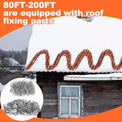3FT Heat Tape for Water Pipes, -40°F Deicing Cable,120V 5W/FT - size: 2.5FT