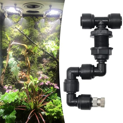 Reptile Misting Spray Nozzle for Rainforest Tank Pet Cooling Adjustable Reptile Nozzle Fogger Mist Sprinkler for Full Water Coverage, Replacement Micro Spray Nozzles (2Pack) - color: 2Pack