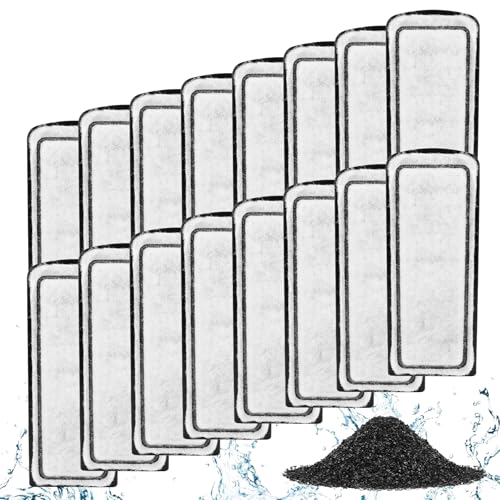 AQQA 16 Packs Aquarium Filter Cartridges with Activated Carbon - Remplacement Fish Tank Filters Cotton - size: 16 PCS Carbon Cartridge