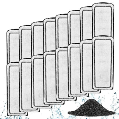 AQQA 16 Packs Aquarium Filter Cartridges with Activated Carbon - Remplacement Fish Tank Filters Cotton - size: 16 PCS Carbon Cartridge