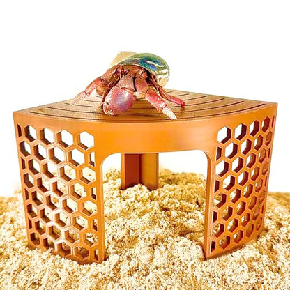 Hermit Crab Climbing Toy Corner Stand | Hermit Crab Cave Tank Decor Hide Platform | Hermit Crab Hideout Decoration Accessories Supplies Toys Ornaments