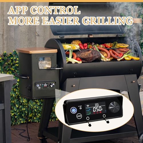Upgrade WiFi PID Controller Replacement for Pit Boss Austin XL 1000 Wood Pellet Grill, Rectangular Thermostat Control Panel - size: WIFI Controller