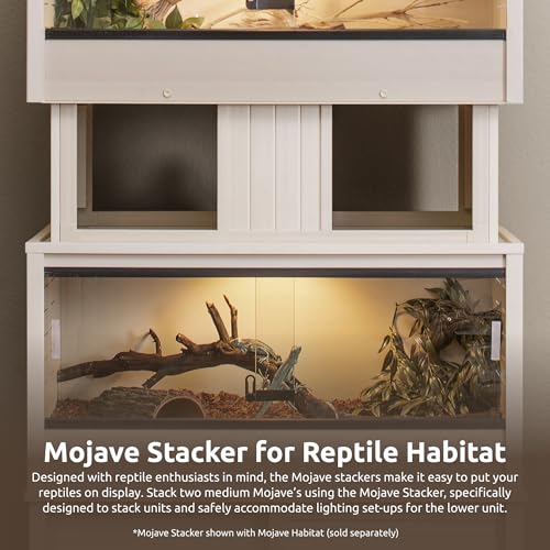 New Age Pet ECOFLEX Medium Maple Mojave Stacker for Reptile Habitats | 10 Year Limited Manufacturer's Warranty | Stackable Design, Accommodates Lighting Set-Up - color: Tan, size: Medium