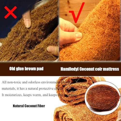 Hamiledyi Reptile Carpet 40" L x 16" W Natural Coconut Fiber Tortoise Carpet Mat for Pet Terrarium Liner Reptile Supplies for Lizard Snake Chamelon Turtle Bedding Bunny Rabbit Mat - size: 1 Pack/40 x 16 Inch