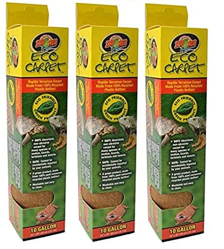 Zoo Med Eco Carpet Reptile Carpet - Tan 10 Gallon (10" x 20") - Pack of 33