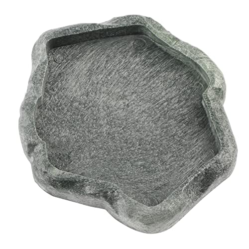 ANGGREK Incubation suppliespet Dish for Lizards Reptile Bowl Large Russian Tortoise Water Turtle Food Dishes Bearded Dragon Feeding Medium Snake Shallow Plastic Small Bath 21 by 14 cm (S) - size: Small