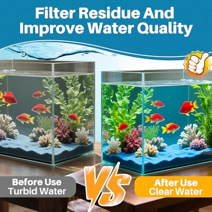 RAINFLOW Aquarium Filter Media Pad - White Filter Floss, 39.4 x 11.8 Inch | Water Polishing Pad, Aquarium Filter for Fish Tanks, Ponds, Garden, Saltwater & Freshwater, Turtle Tanks & Plant Filters