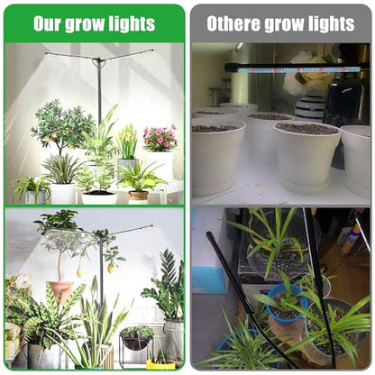 bodkar Plant Grow Light, Plant Lamp for Indoor Plants Growing | 6000K White Red Light for Succulents Mini Small Plants Growth (Without Timer/Dimming) - color: #2 Black（no timer）