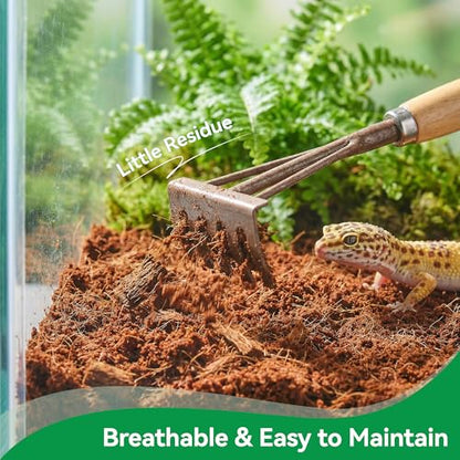 3 Pcs Organic Coconut Fiber Substrate, Biodegradable 100% Natural Coco Soil Brick, Multipurpose Eco-Friendly Terrarium Bedding for Reptiles, Tortoise, Bearded Dragon, Gecko, Snake & Amphibians - size: 3 Pcs