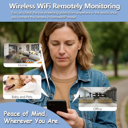 Mini WiFi Monitoring Camera for Reptile Habitats, Hatchling Care, Terrariums and Incubation Enclosures – Compact Design with Wireless WiFi Connection and Motion Alerts