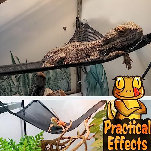 Bearded Dragon Hammock Reptile Hammock for Axolotl,Geckos,Lizards,Breathable Mesh Bearded Dragon Tank Accessories for Snakes,Chameleon,Fish - size: 18*12*9inch
