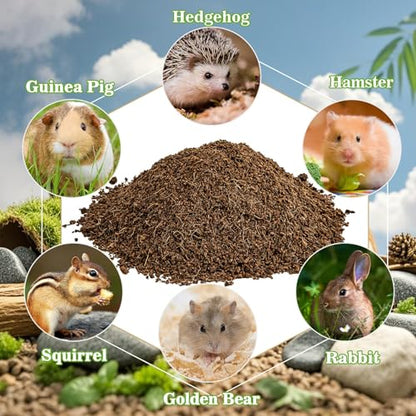 Sukh Coco Coir Hamster Bedding - Coconut Fiber Substrate for Burrowing Pets | Small Animal Litter with Odor Control for Syrian Dwarf Hamsters, Gerbils, Degus, Reptiles and Cage Habitat Enrichment