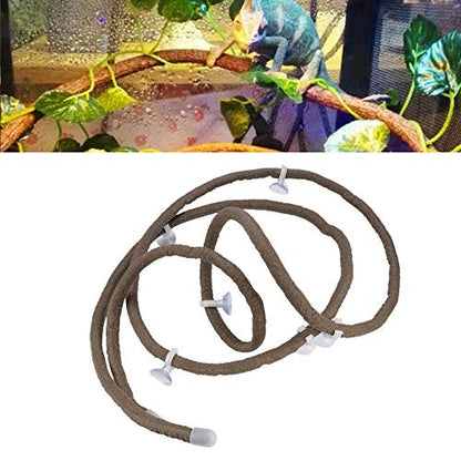 9.84ft Flexible Rattan Reptile Climbing Vine, Bendable Jungle Vine, Chameleon Climbing Branch, Reptile Habitat, Lizard Habitat Accessories, Terrarium Plant Decor (Large 24 Inch) - size: Large 24 Inch