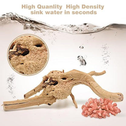 WDEFUN Natural Spiderwood for Aquarium Decor 7-Piece 4''-8'' Long Natural Driftwood Branches for Fish Tank Decorations - size: Spiderwood （4-8 inch pack of 7）