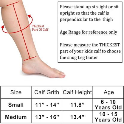 Luwint Cowhide Leather Kids Leg Gaiters, Adjustable Snake Bite Protection Calf Gaiters Lower Leg Boots Gaiter for Outdoors - size: Medium