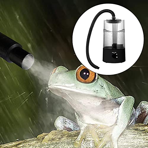 Reptile Humidifier Mister, 4L Top Fill Terrarium Fogger with Extension Hose, 25W Adjustable Mist for Reptile and Amphibian Habitats