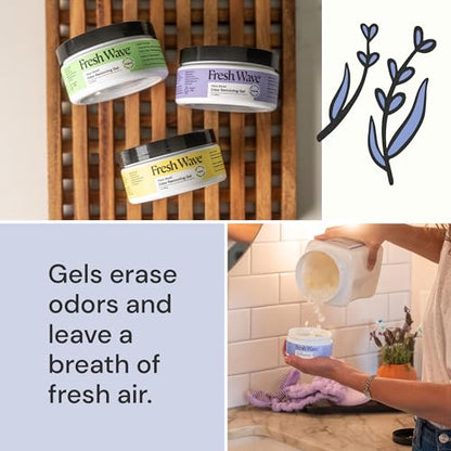 Fresh Wave Odor Eliminator Gel 2-Pk 15oz & 7oz Air Freshener, Mix Pack | Plant-based formula. No parabens or harsh chemicals. EPA Safer Choice. Bathroom & closet odor absorber. Refillable. - size: 22 fl oz (Pack of 2: 15 fl oz & 7 fl oz)