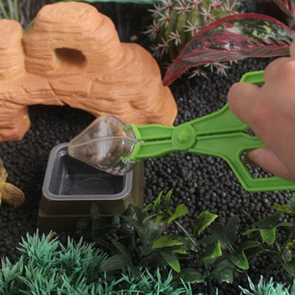 Reptiles Safe Feeding Tongs Clear Creature Catcher for Gentle Handling Ergonomic Grip Easy Maintenances Tool Creature Captures Tool