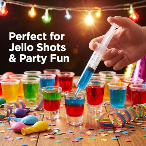 Karlling 10ml Plastic Syringe without Needle, 5 Pack – for Liquid Measuring, Pet Oral Dosing, Resin & Epoxy Crafts, Jello Shots, Precise 0.5ml Markings - style: *10ML(5 Pack)