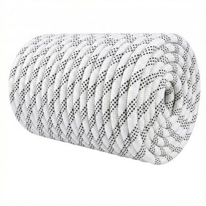 1/2 Inch Arborist Rigging Rope (200 Ft) - ASTM F2116 Certified (9,000 lbs MBS / 900 lbs SWL) - Static Polyester Bull Rope for Tree Climbing, Nautical Rigging & Swings (White) - size: 1/2IN x 200 FT, style: White
