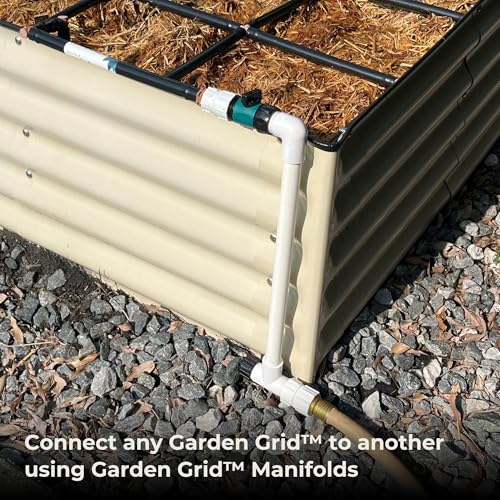 Garden Grid Manifold - 17" Tall, Single Style | Link All of Your Garden Grids So They Can Water Together | Ideal for Individual Garden Grids - size: 17", style: Single