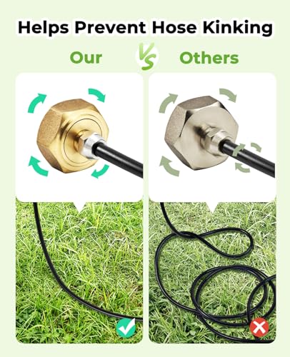 US Standard Faucet Adapter, 3/4'' to 1/4'' Hose Adapter | Convert 3/4" Female Hose Thread Bib to 1/4" Tubing, 2 Brass Adapters with 4 Washers
