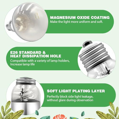 160W Reptile Heat Lamp Bulbs, Full Spectrum UVA/UVB Reptile Light Bulb and Basking Spot Light, UVB Light for Reptiles and Bearded Dragon, Turtle, Lizard, Snake, Amphibians - style: 160W UVB Bulb