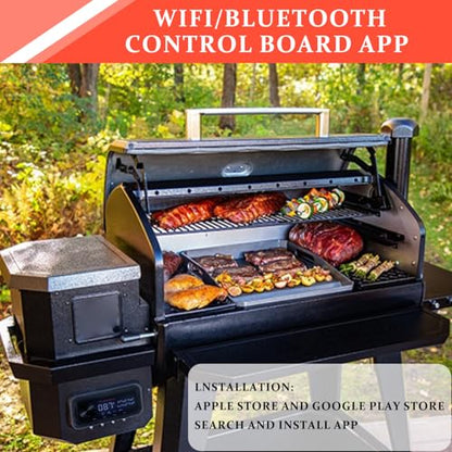 Replacement Pit Boss PID Thermostat Control Board 80145 Compatible with Pit Boss Pro Series II 1150 Wood Pellet Grills, with WiFi & Bluetooth Function, can Connect to Mobile APP. - size: 80145