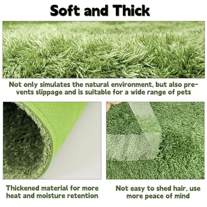 kathson 4pcs Reptile Carpet Terrarium Liner Tortoise Bedding Reptile Substrate Liner Mat Pet Cage Mats Supplies for Lizard Snake Bearded Dragon Gecko Chameleon Turtle Iguana (11.81 X 7.87 in) - color: 4PCS（M）：11.81 X 7.87 in