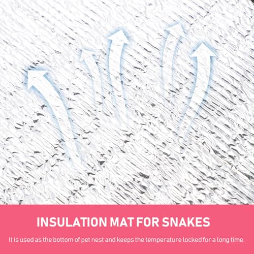 balacoo 2 Pcs Reflective Insulation Reptile Mat - 11.8" Under Tank Thermal Film for Snake Lizard Turtle - Maximizes Warmth for Reptile Heat Pad & Heat Tape