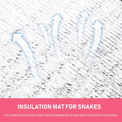 balacoo 2 Pcs Reflective Insulation Reptile Mat - 11.8" Under Tank Thermal Film for Snake Lizard Turtle - Maximizes Warmth for Reptile Heat Pad & Heat Tape