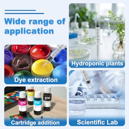 3ml Syringe with Measurement for Scientific Labs, Feeding Pets, Refilling and Measuring Liquids,Dispensing,with Cap (5PCS, 3ml) - size: 5PCS-3ml