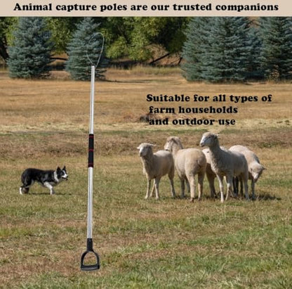 Adjustable 60–92 Inch Animal Catch Pole Animal Control Pole for Dogs Cat Raccoon Wild Boar Fox Wolf Lizard Calf Alligator Wildlife & Farm Animals with Animal Toy and Storage Bag