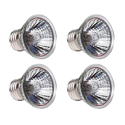 4-Pack 50W Heating Lamp,110V F Heating Lamp Spot Lamp for Turtle Aquarium Aquatic Reptile Lizard Habitat Heat Lighting,4 Pcs