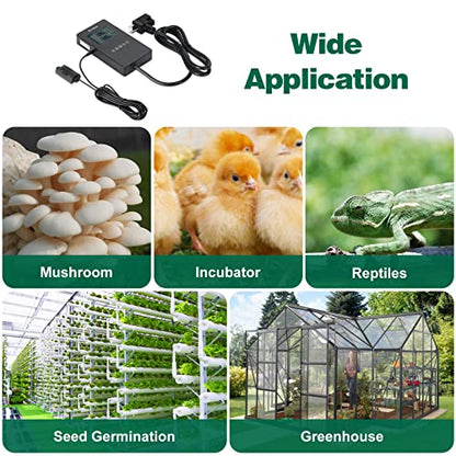 Humidity Controller, briidea Pre-Wired Humidistat Humidifier Dehumidifier with LCD Display High Accuracy Humidity Sensor, Ideal for Greenhouse Mushroom Grow Tent (MK-041)