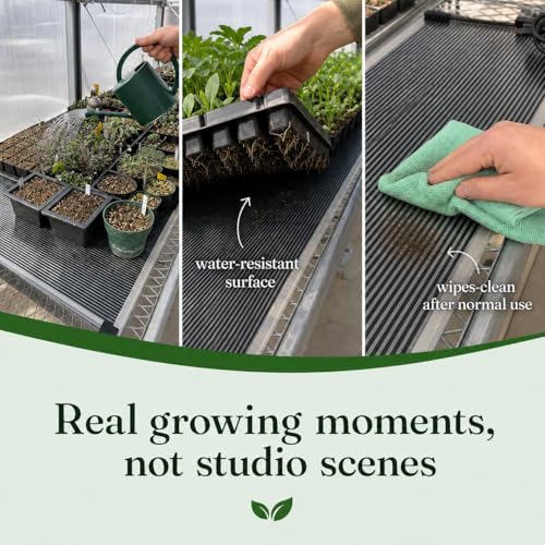 Seedling Heat Mat 11 in x 48 in, Even Heating, Water-Resistant Pad | Made in USA, Helps Warms 10-20°F Above Ambient, Long Plant Warming Pad for Seed Starting, Germination, Propagation Mats - size: 11" x 48" (Rectangular)